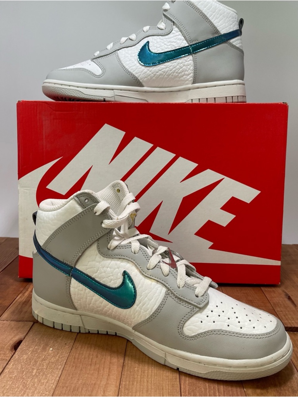 Nike Dunk High FLS -Women SZ 9-  EU 40.5-UK 6.5 Summit WhiteGreyTeal DR7855-100✅